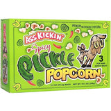 ASS KICKIN' Spicy Pickle Microwave Popcorn Bags - 6 Pack - Ultimate Spicy Pickle Gourmet Popcorn Gift - Makes a Great Movie Theater Popcorn or Snack