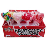 Fusion Select 24 Heart Shaped Lollipops Candy - Sweet Heart Lollipop for Party Bag Fillers, Pinata Stuffers - Ideal for Valentine's Day, Mother's Day