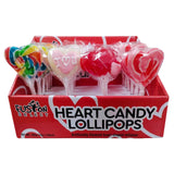 Fusion Select 24 Heart Shaped Lollipops Candy - Sweet Heart Lollipop for Party Bag Fillers, Pinata Stuffers - Ideal for Valentine's Day, Mother's Day