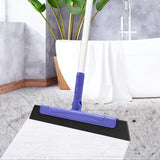 TRENNCHI Floor Squeegee with 180° Rotating Head, EVA Foam Blade Squeegee for Floor with Adjustable Aluminum Long Handle, Squeegee Broom for Window