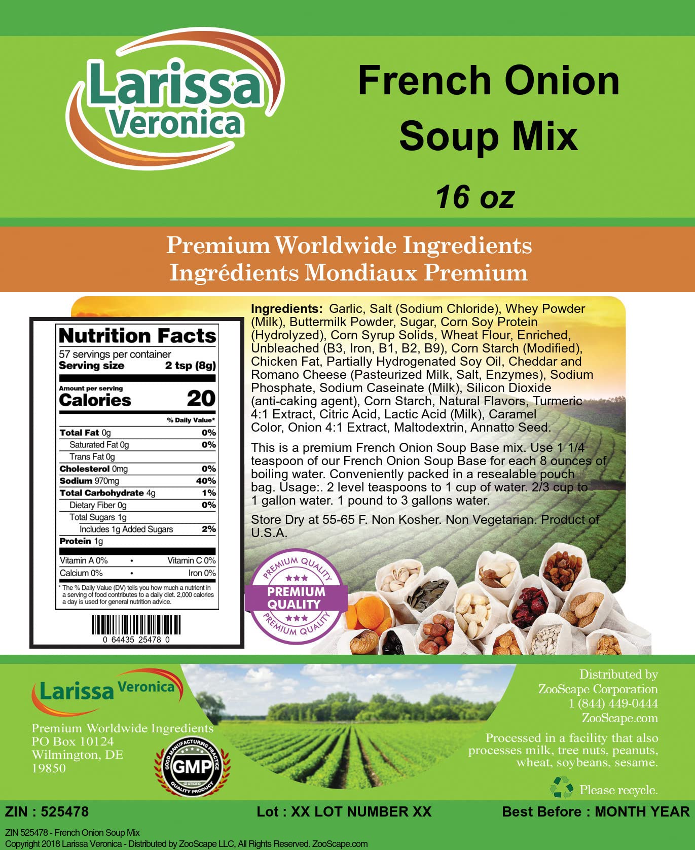 French Onion Soup Mix (16 oz, ZIN: 525478) - 3 Pack