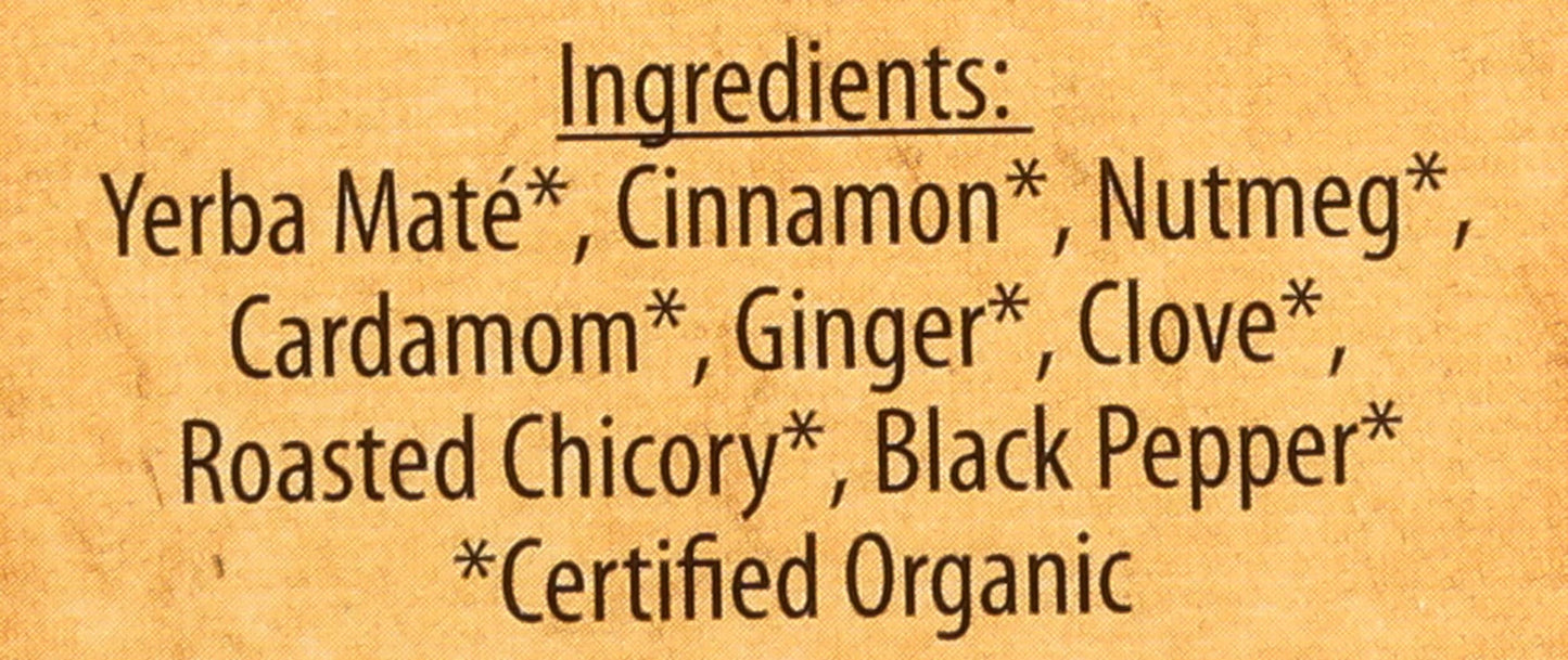 THE MATE FACTOR Organic Chai Yerba Mate Teabags, 20 CT