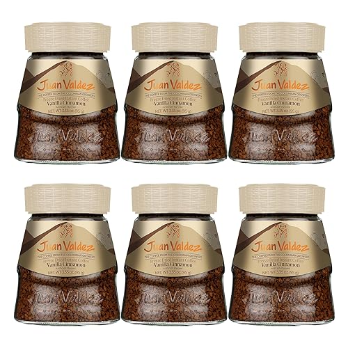 Juan Valdez Freeze-Dried Instant Coffee - Vanilla Cinnamon Flavor | 100% Colombian Arabica Beans | Sweet & Aromatic 100% Colombian Coffee | 3.35 oz