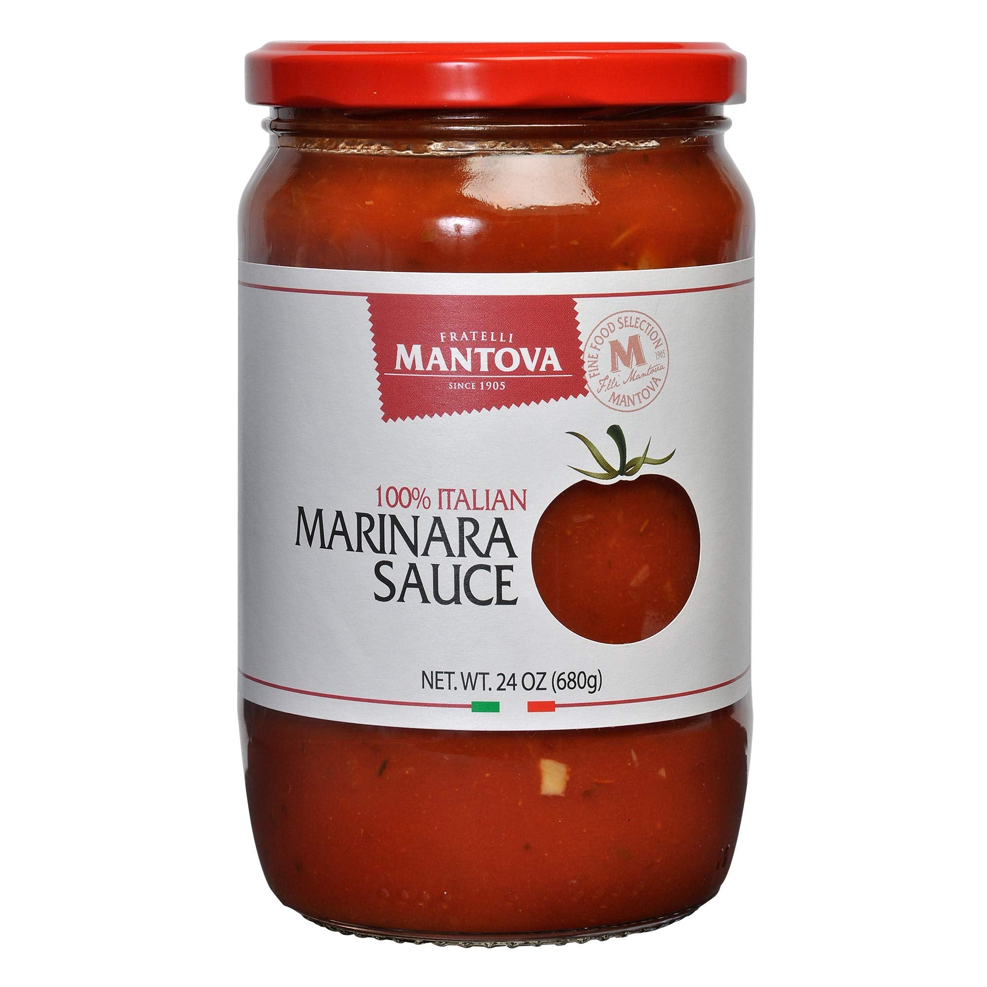 Mantova Mantova Italian Marinara Sauce 24 ounce (Pack of 2), 100% Italian Tomatoes, Great Taste,, 2 Count ()