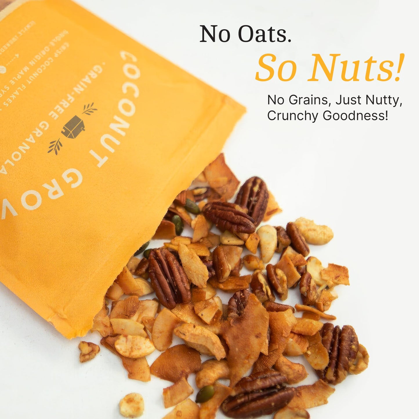 Bearclaw Kitchen Coconut Grove Granola 3-Pack - Grain-Free Maple Coconut Granola with Roasted Nuts & Seeds - Vegan, Refined Sugar-Free Snack - Good