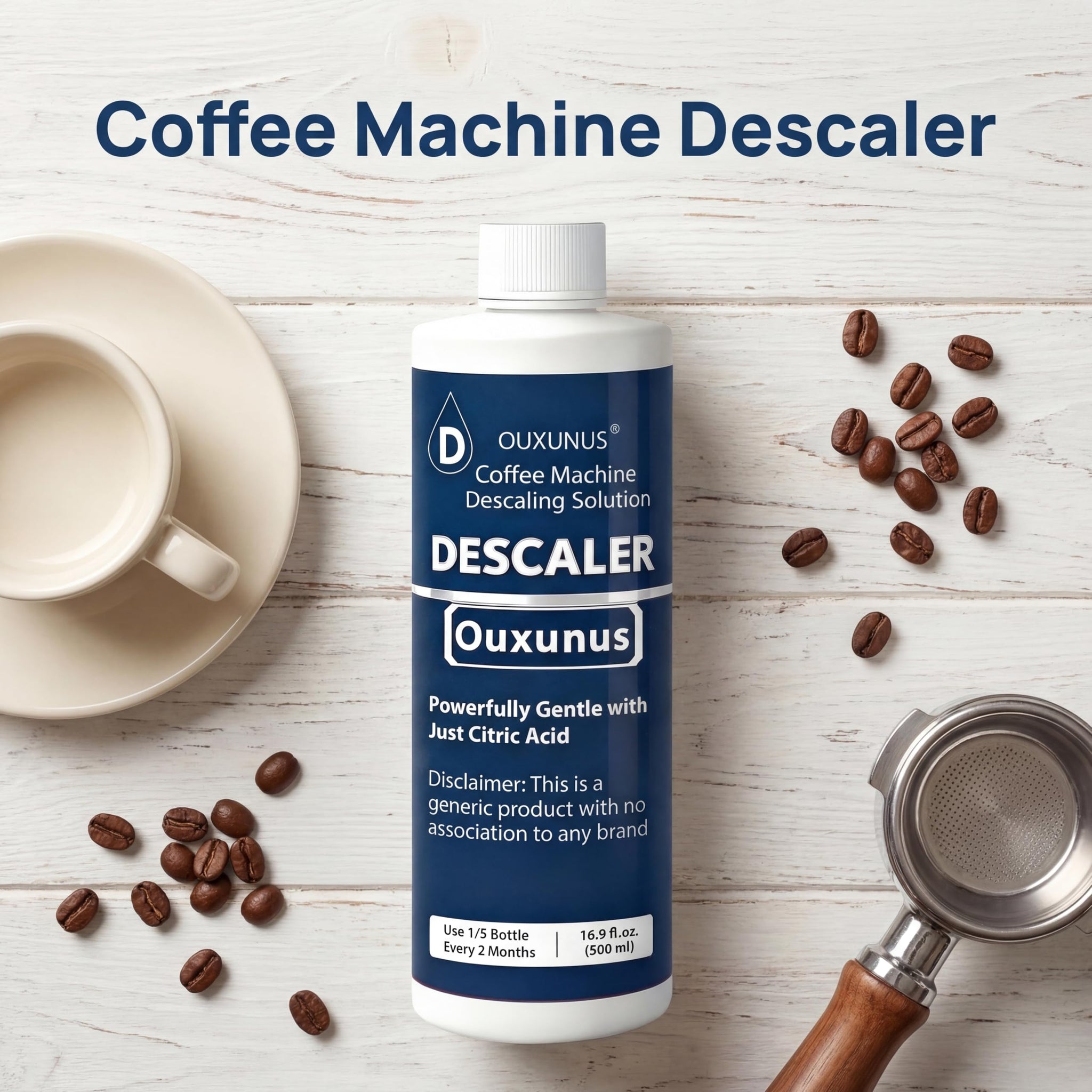 Ouxunus Descaling Solution for Compatible with DeLonghi?Krups?BLACK+DECKER?Mr Coffee Coffee Machines, Powerful Limescale Remover(5 Uses)