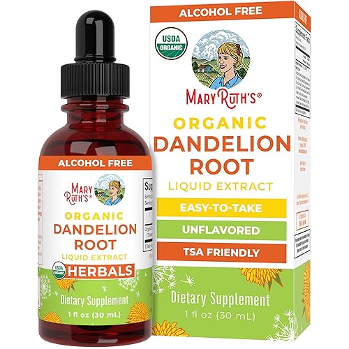 Organic Dandelion Root Extract by MaryRuth's | USDA Organic | Easy-to-Take | Liquid Dandelion Root Supplement | Herbal Extract | Vegan | Gluten Free |