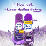 Purex Crystals In-Wash Scent Booster, Fresh Lavender Fields, 21 oz (Pack of 4), Long-Lasting Freshness & Odor Elimination Technology