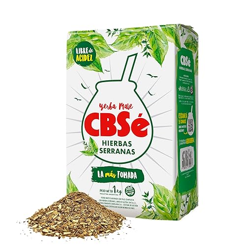 CBSe Hierbas Serranas - Loose Leaf Yerba Mate Tea with Mountain Herbs, Naturally Caffeinated, Gluten-Free, 1 kg (2.2 lbs)