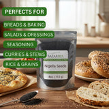 Premium Nigella Seeds (Black Cumin) | Pure, Aromatic & Whole Kalonji Spice (4 Oz) | Essential for Baking, Culinary & Wellness | Non-GMO, No Additives
