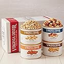 Virginia Diner Classic Sampler Gift Box in Resealable Tins 4.5 lbs, Salted, Butter Toasted, Peanut Squares, and Cranberry Nut Mix