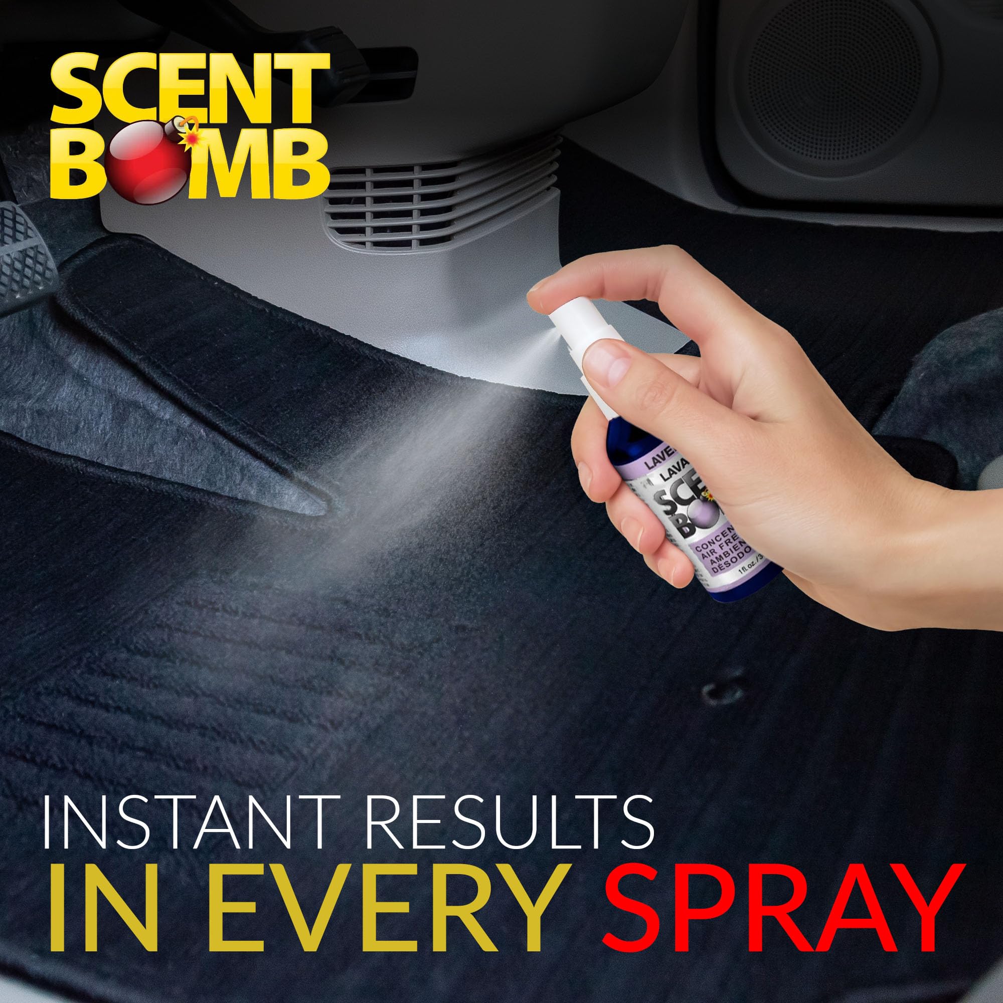 Scent Bomb Air Freshener Spray, Long-Lasting Odor Eliminator - Effective Deodorizer for Home & Car, Fresh Room Spray for Kitchen, Bathroom & Smell
