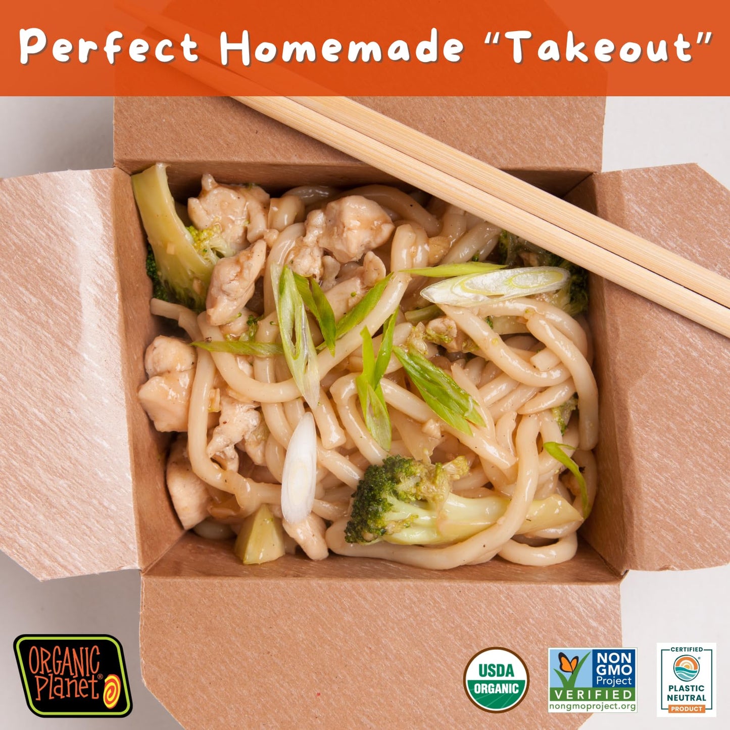 Organic Planet Whole Wheat Udon, Traditional Asian-Style Noodles, Non-GMO 8 oz (1 Pack)