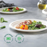 100% Compostable Disposable Paper Plates [125-Pack] - (PFAS-Free) - [10 Inch] Heavy Duty, Eco-Friendly, Biodegradable Bagasse Dinner Plates - Natural