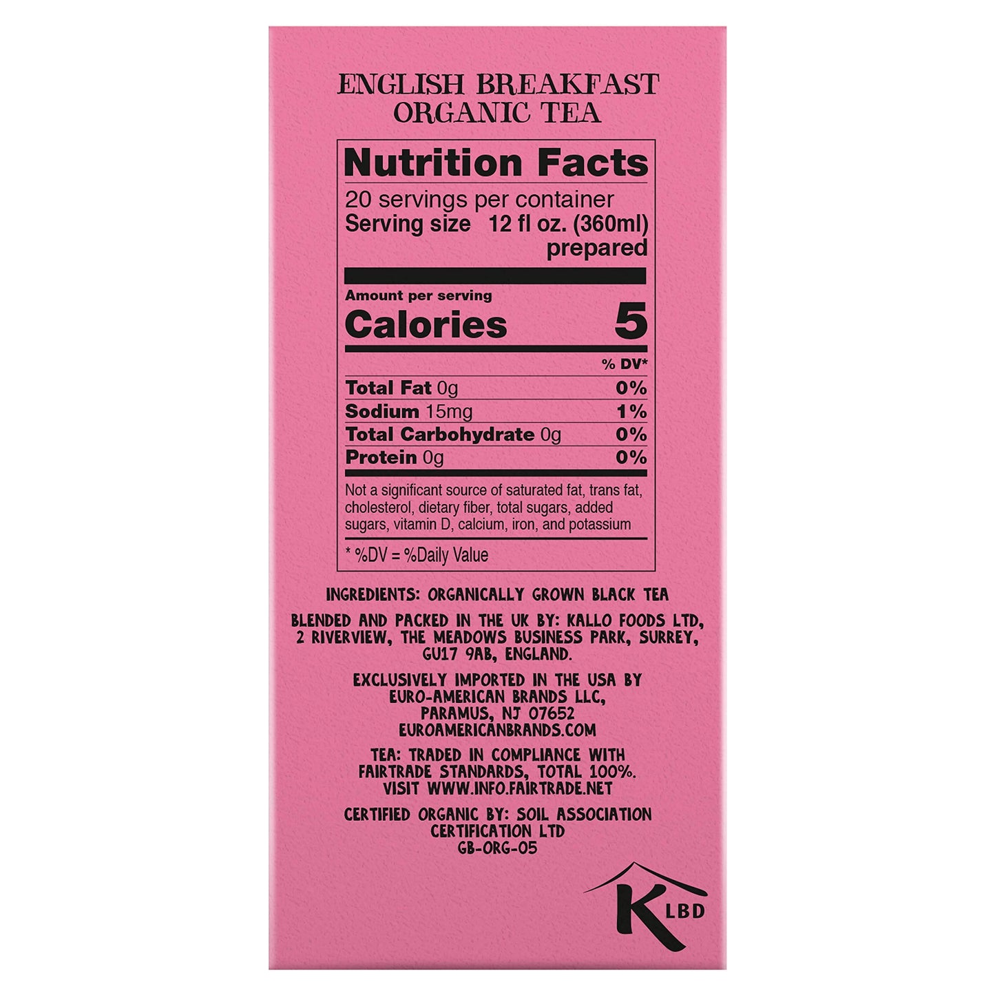 Clipper Organic Breakfast Tea, Big Ben, 20 Count, 6 Boxes