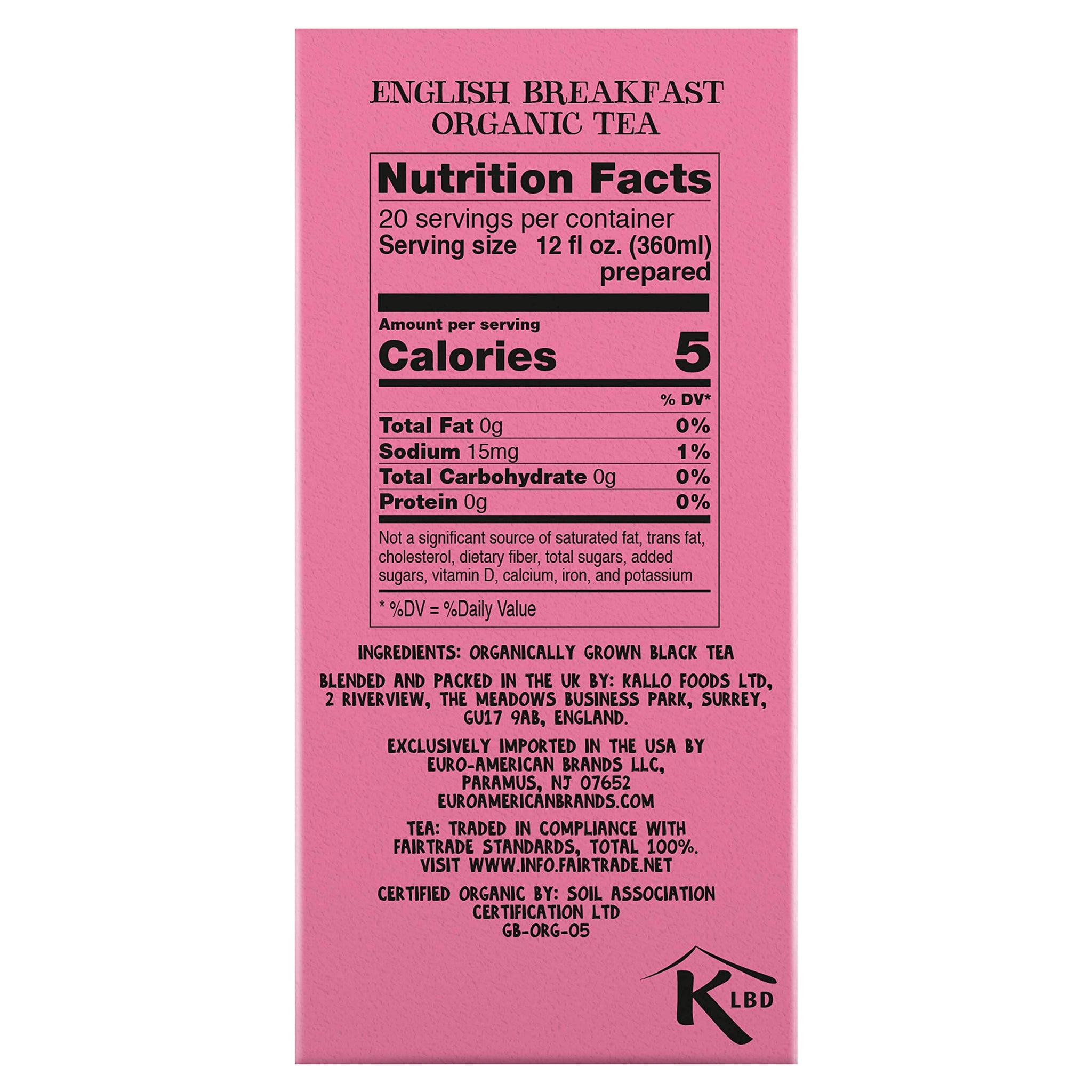 Clipper Organic Breakfast Tea, Big Ben, 20 Count, 6 Boxes