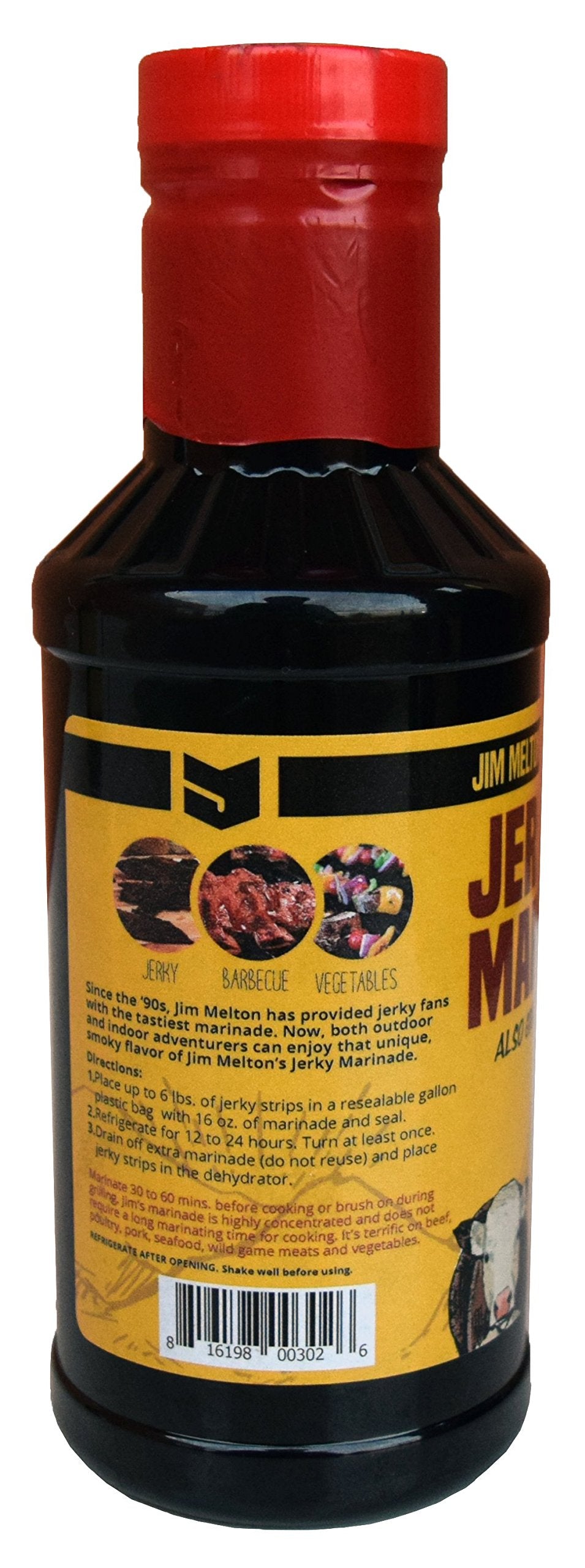 Jim Melton's Jerky Marinade - Make Your Own Homemade Jerky (6 Pounds - 16 Ounce) - Delicious Hickory Smoke Flavor - Contains no MSG or Nitrates (no