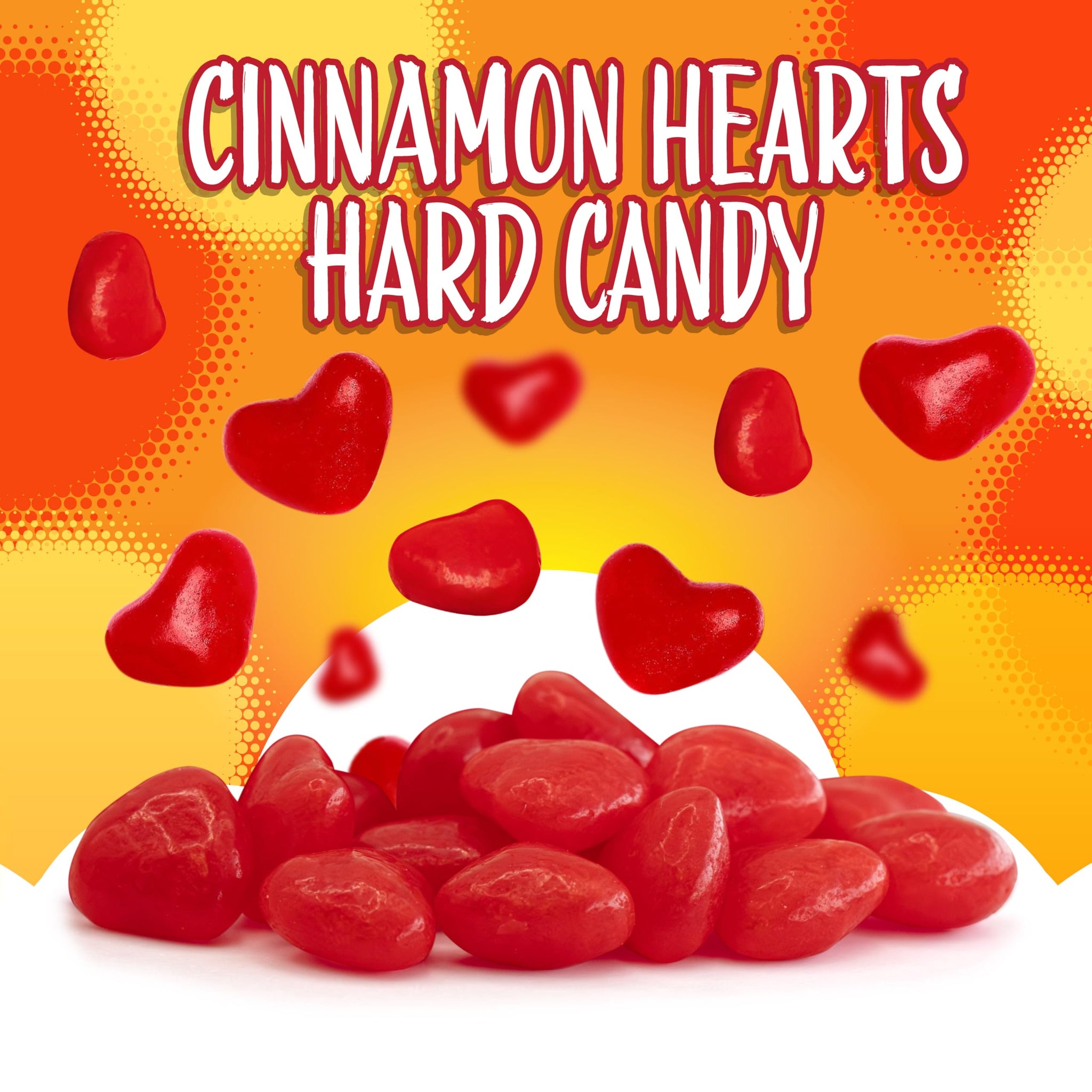 Cinnamon Hearts | 1 Pound Bag | Cinnamon Candy | Classic Heart Shaped Candy Bits for Baking, Decorating, Gifting, and Snacking | Spicy Nostalgic