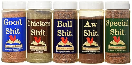 Special Shit - Shit Load Big 5 Sampler (Pack of 5 Seasonings with 1 each of Bull, Special, Good, Aw, Chicken