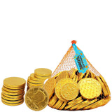 Milk Chocolate Coins, 12-Pack Large Mesh Bags For ST. Patrick's Day, Made with Premium Nut-Free Belgian Chocolate, Kosher Certified Dairy, Approx. 70