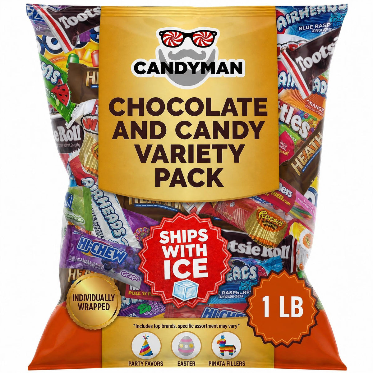 CANDYMAN 1 LB Assorted Chocolate Candy, Bulk Candy Variety Pack