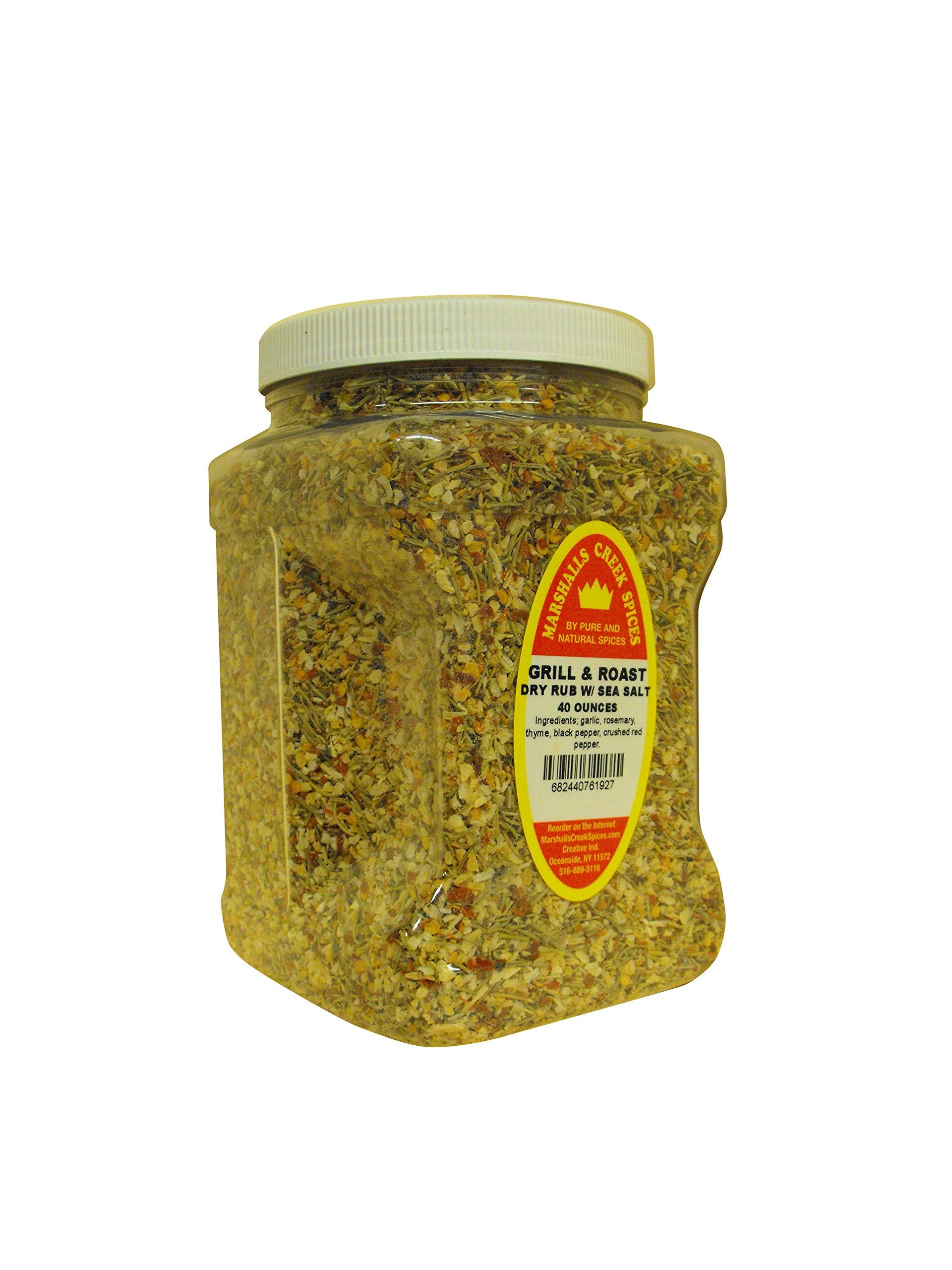 Family Size Marshalls Creek Spices Low Salt, Grill & Roast Rub With Sea Salt, 40 Ounces …