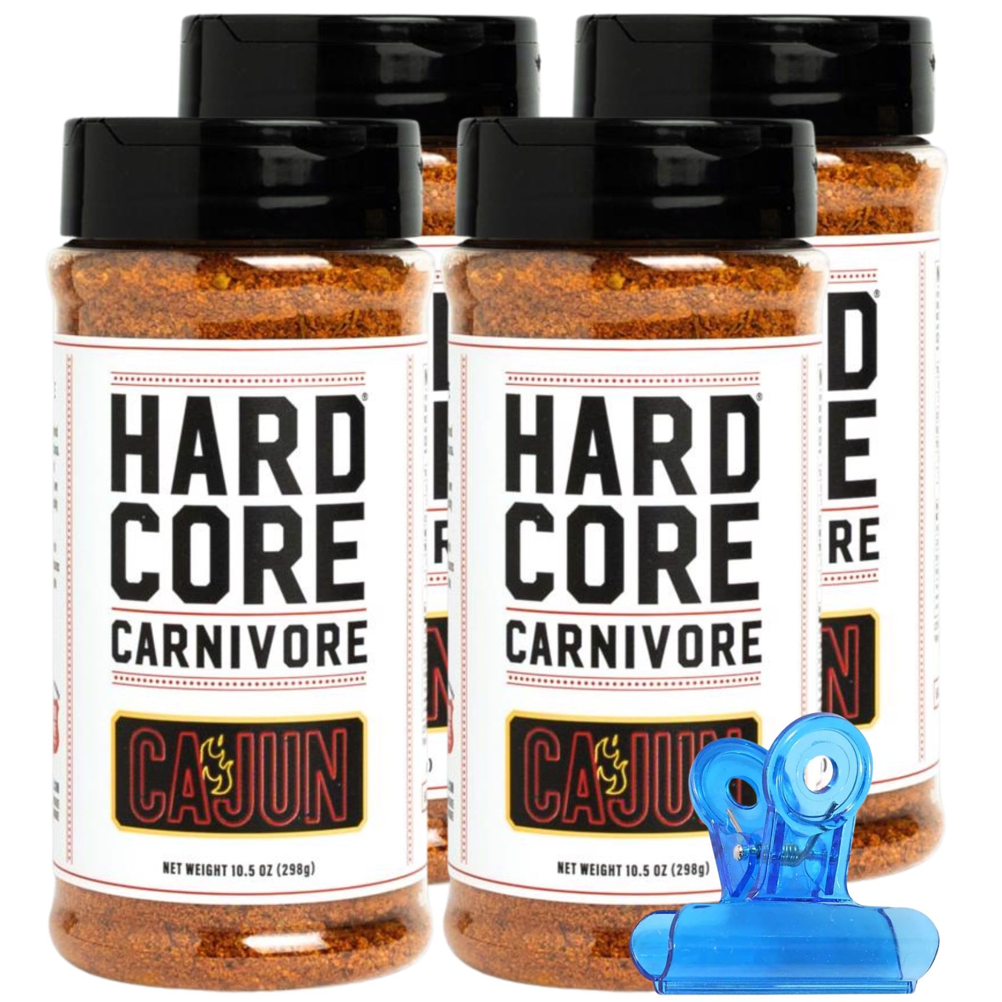 Hardcore Carnivore Cajun Bar-B-Q Rub Seasoning - 10.5 oz Bottles - Rib Rub and Brisket Rub for Grill and Smoker - Burger Seasoning and Steak Rub