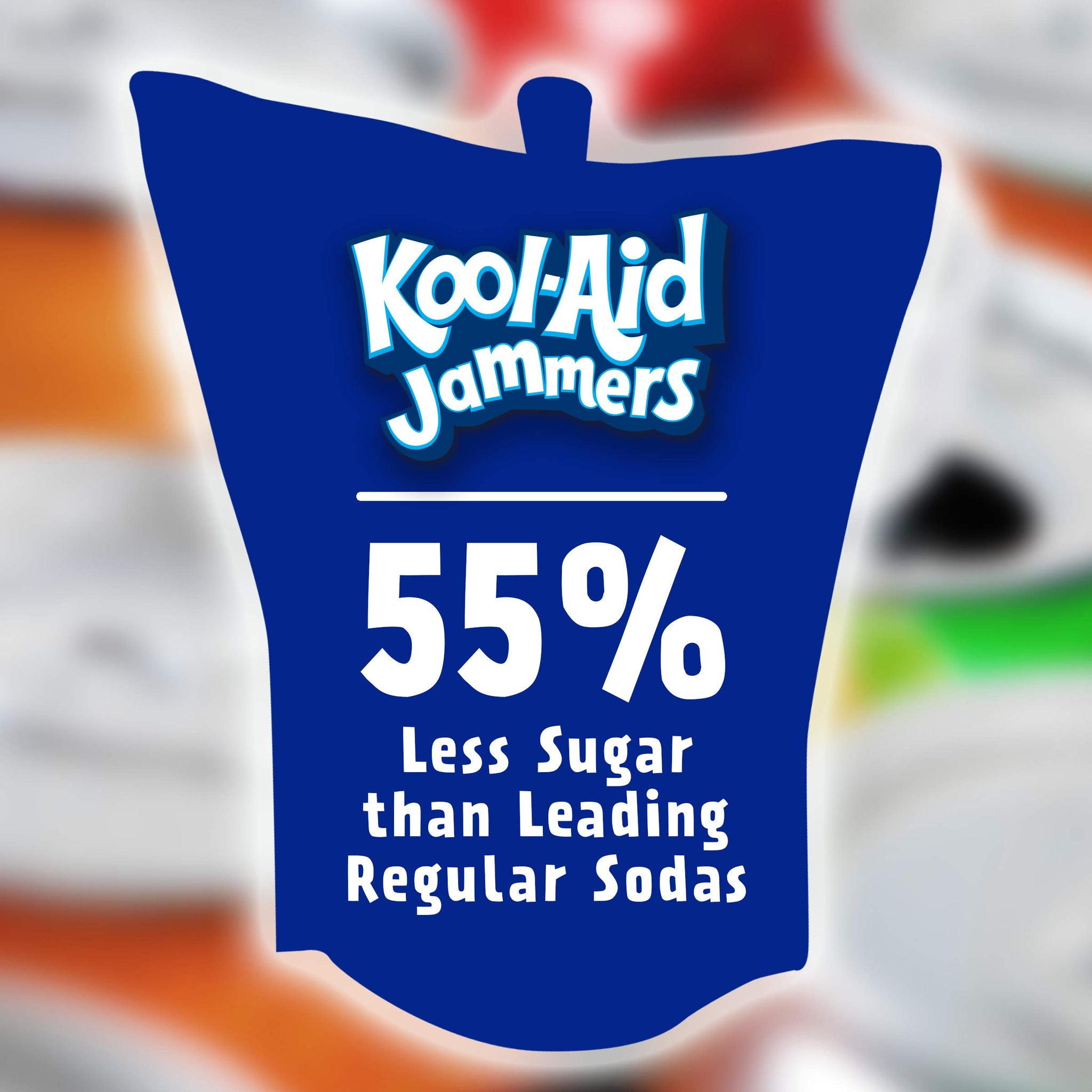 Kool-Aid Jammers Blue Raspberry Flavored Juice Drink (40 Pouches, 4 Boxes of 10)