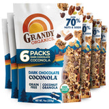 Grandy Organics Dark Chocolate Coconola - Certified Organic Grain Free Granola - 7g Protein - Gluten Free, Non GMO, Vegan & Paleo Friendly