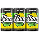 Starry Lemon Lime Soda Pop, Zero Sugar, 7.5oz Mini Cans (6 Pack)