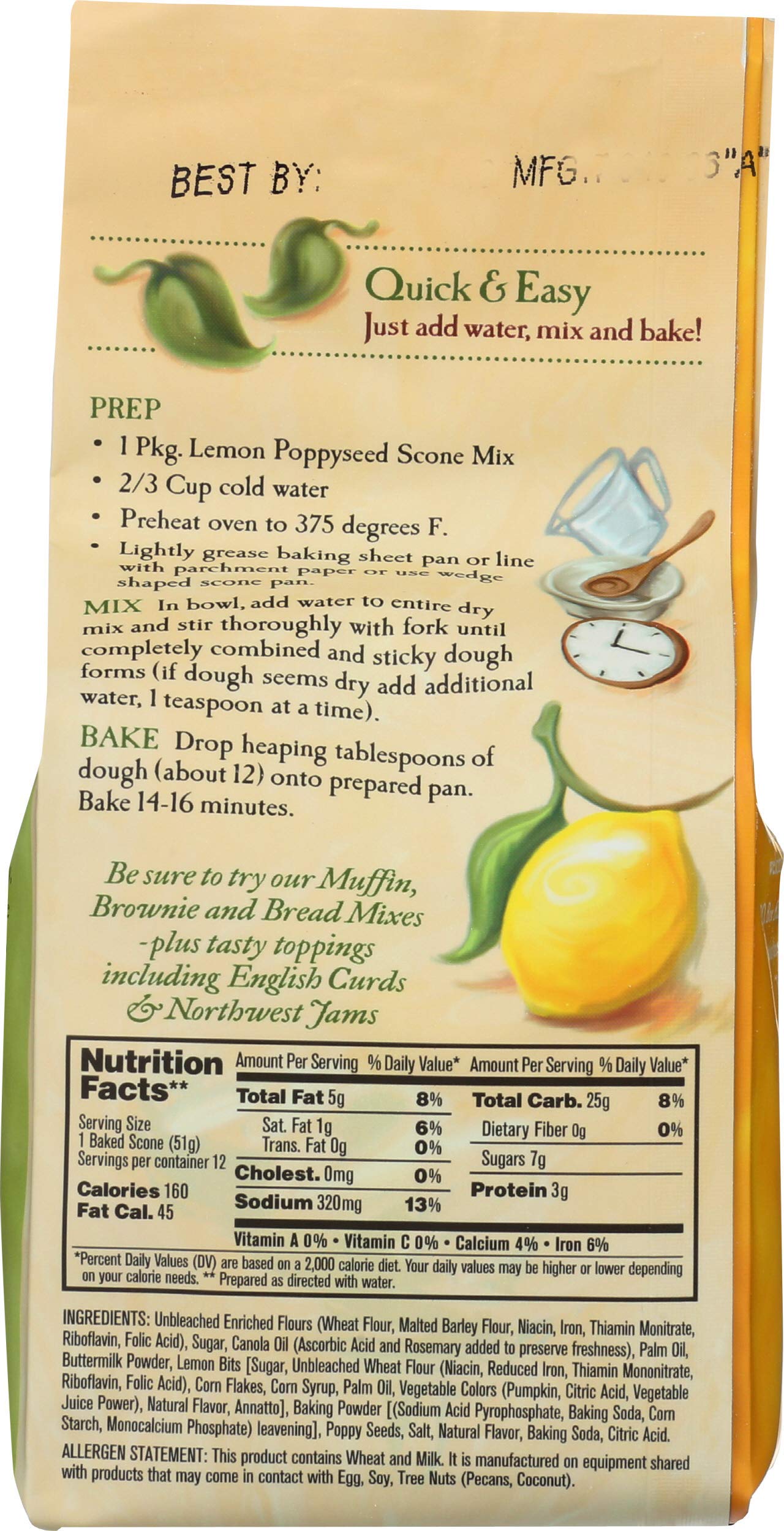 Sticky Fingers Lemon Poppyseed Scones, 16 OZ