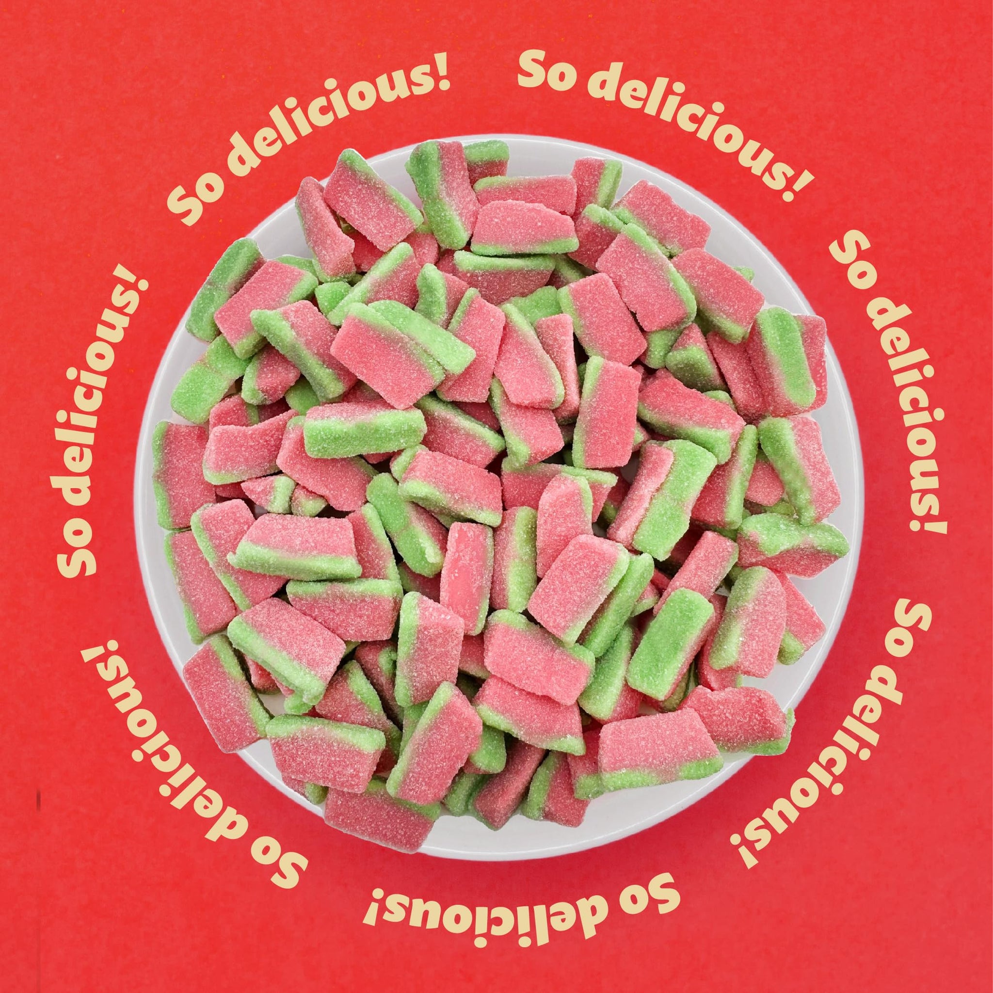 Watermelon Wedges | 2-Pound Pack | Gummy Candy, Sour and Sweet