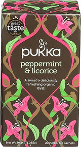 Pukka Organic Herbal Tea Peppermint & Licorice 20 Tea Bags