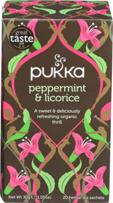 Pukka Organic Herbal Tea Peppermint & Licorice 20 Tea Bags
