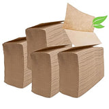 1250ct Brown Organic Unbleached Z-Fold Paper Towels | 100% Post-Consumer Waste, Sustainable Multifold Towels Bulk | Commercial Tri-Fold Recycled Paper