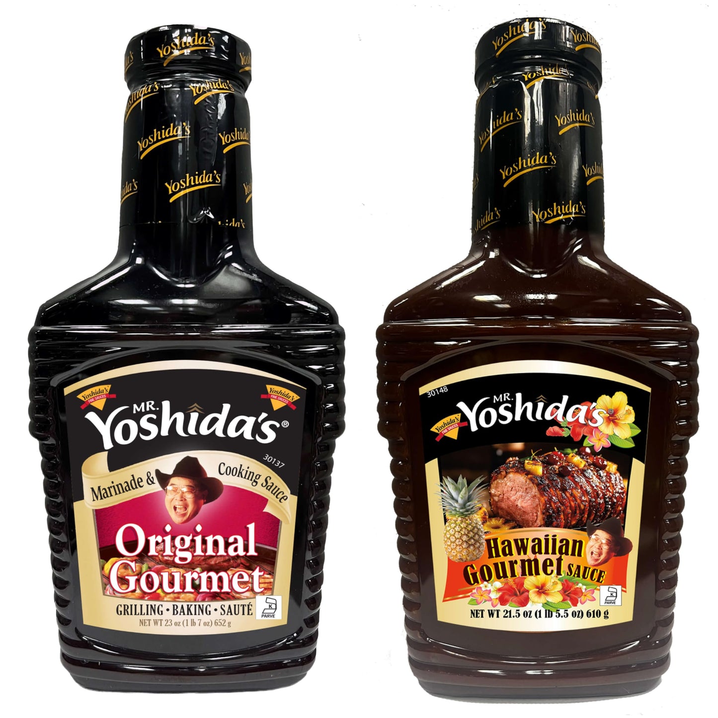 Mr. Yoshida's Japanese Barbecue Sauce 2 Pack -1 Original Gourmet Japanese Barbecue Sauce and 1 Hawaiian Gourmet Marinade & Cooking Sauce