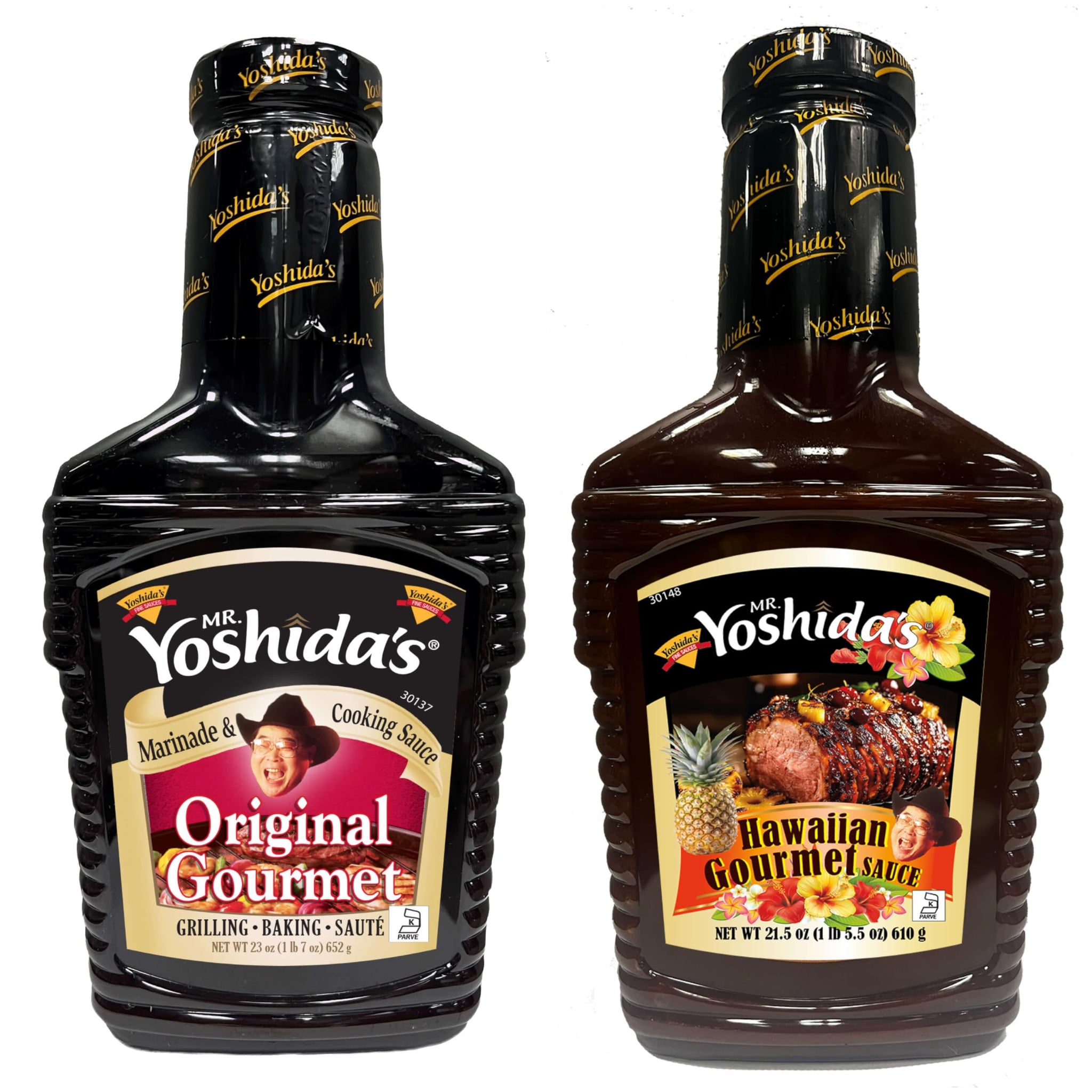 Mr. Yoshida's Japanese Barbecue Sauce 2 Pack -1 Original Gourmet Japanese Barbecue Sauce and 1 Hawaiian Gourmet Marinade & Cooking Sauce