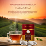 MALUTAR Premium Masala Chai (25 Discs) - Bold Mix of Black Tea and Spices - Ethically Sourced, Biodegradable, Non-Chlorinated, No Additives