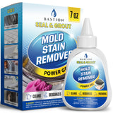 Bastion Mold Stain Remover Power Gel Cleaner Heavy Duty Cleaning Solution for Front Loader Washing Machine Seal, Bathroom Grout, Shower, Caulk (7 fl