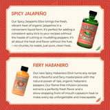 Liv’n Spicy Duo Pack | Spicy Jalapeño & Fiery Habanero Elixirs | Zero Calorie Cocktail Mixer Set | Vegan | Sugar-Free | Organic Infused Drink