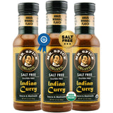 Mr. Spice Organic Indian Curry Sauce, Salt Free Curry Sauce (0mg/serv), Gluten Free, Low Sodium Sauces for Marinade, Simmer, Skillet & Air Fryer, No