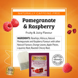 Twinings Pomegranate & Raspberry Herbal Tea Individually Wrapped Bags, 100 Count (Pack of 1), Naturally Caffeine-Free, Enjoy Hot or Iced, 100 Teabags