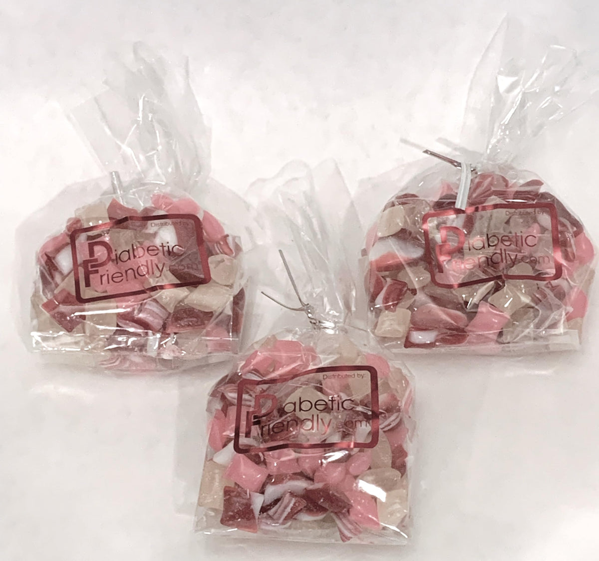DiabeticFriendly Sugar Free Valentine's Day Candy Dish, 3 Bags of 4oz