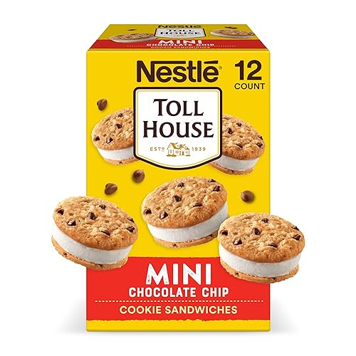 Tollhouse Mini Vanilla Chocolate Chip Cookie Sandwiches, 18 Fl Oz (Frozen), 12 Count