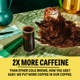 Wandering Bear Straight Black Organic Cold Brew Coffee On Tap, Iced Coffee Drink - Extra Strong, Bold, Smooth, No Sugar Added, Shelf-Stable, Ready