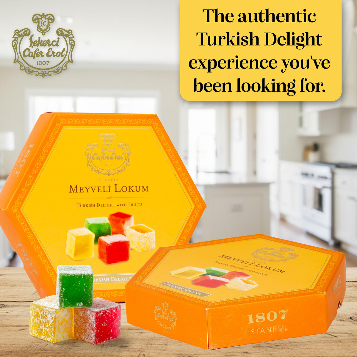Sekerci Cafer Erol Assorted Fruit Turkish Delight, 14.1 oz (400g)