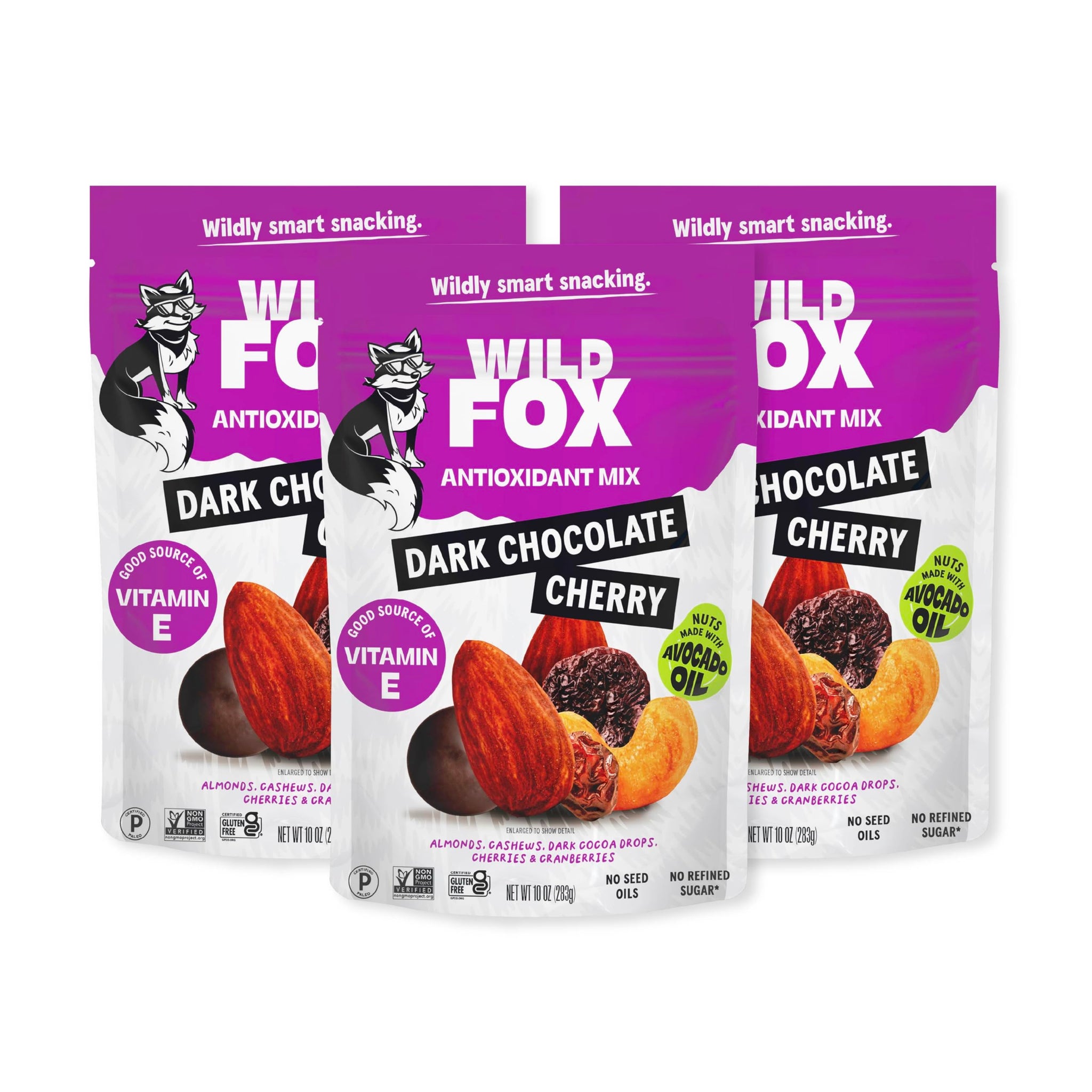 Wild Fox Trail Mix - Healthy Plant-Based Snack Made With Pure Avocado Oil And No Refined Sugar Or Seed Oils Ideal For Vegan Gluten-Free And Paleo
