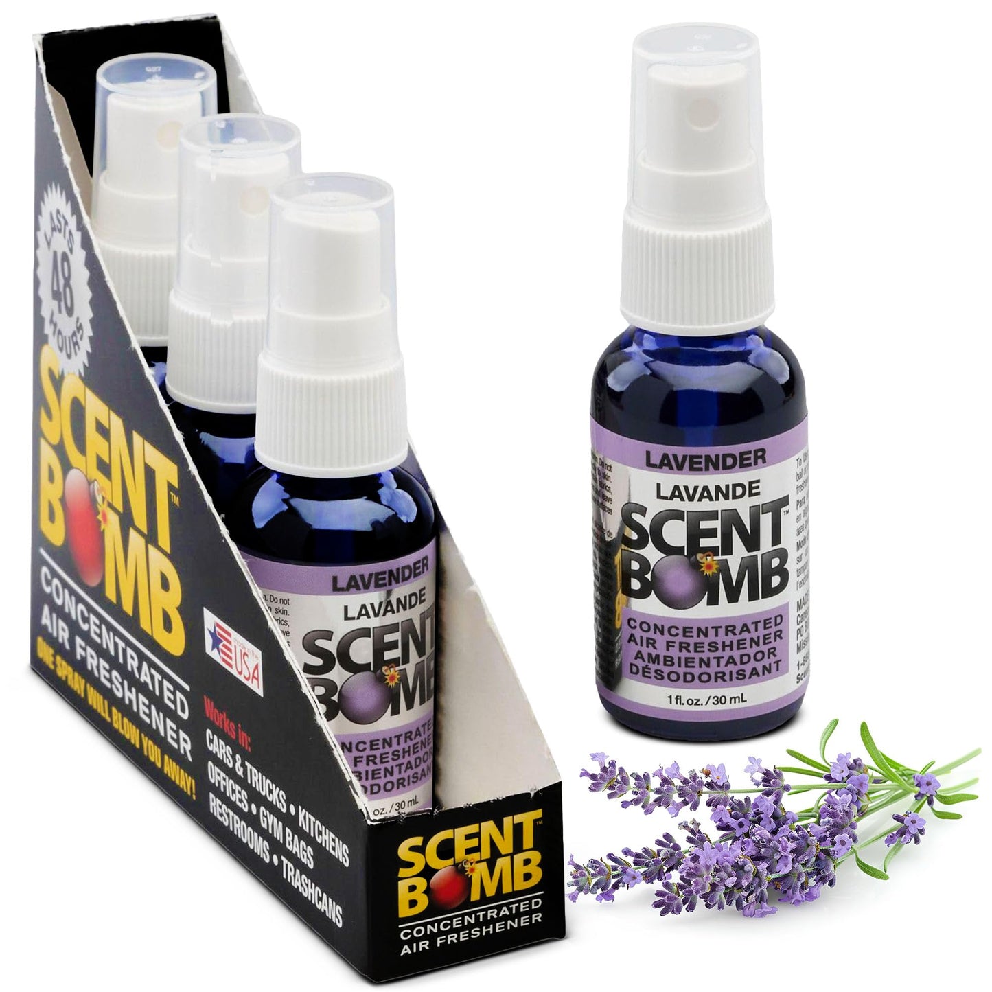 Scent Bomb Air Freshener Spray, Long-Lasting Odor Eliminator - Effective Deodorizer for Home & Car, Fresh Room Spray for Kitchen, Bathroom & Smell