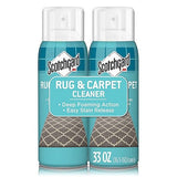 Scotchgard Rug & Carpet Cleaner, Fabric Cleaner Blocks Stains, Cleaning Sprays Make Cleanup Easier, Two 16.5 oz Cans