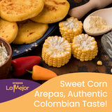 LA MEJOR Sweet Corn Arepas de Chócolo 3 Packs (15 Units) | Authentic Colombian Tender Corn Patties | Gluten-Free, Artisanal Small Batches, Vacuum